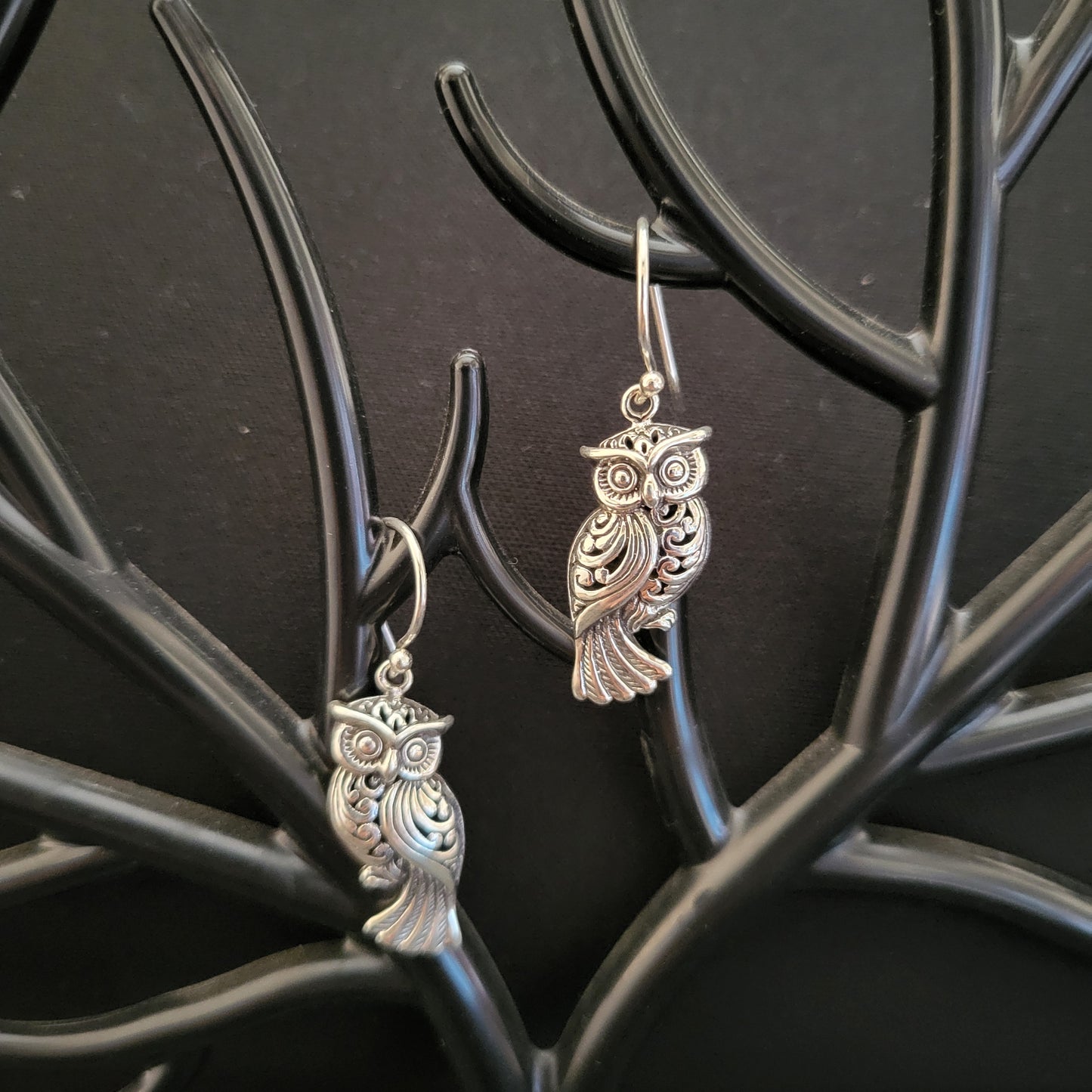 "Wise Spirit Drop Earrings" Silver Earring