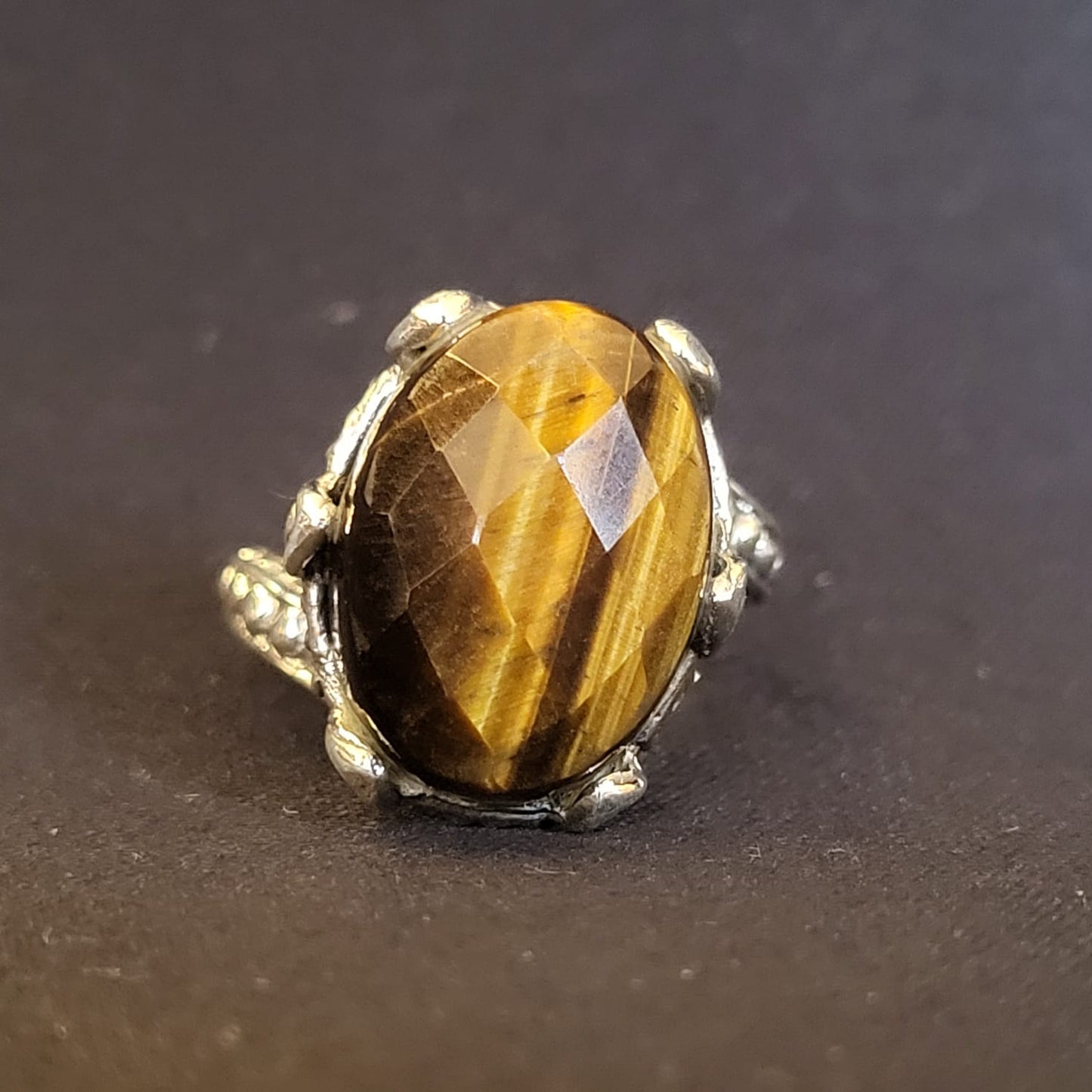 "Bronze Tiger" Silver Ring with Tiger Eye
