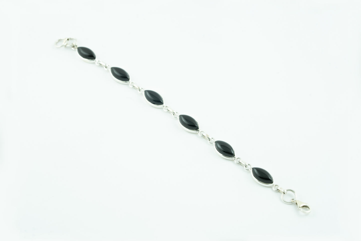 "Midnight Glory" Silver Bracelet with Black onyx