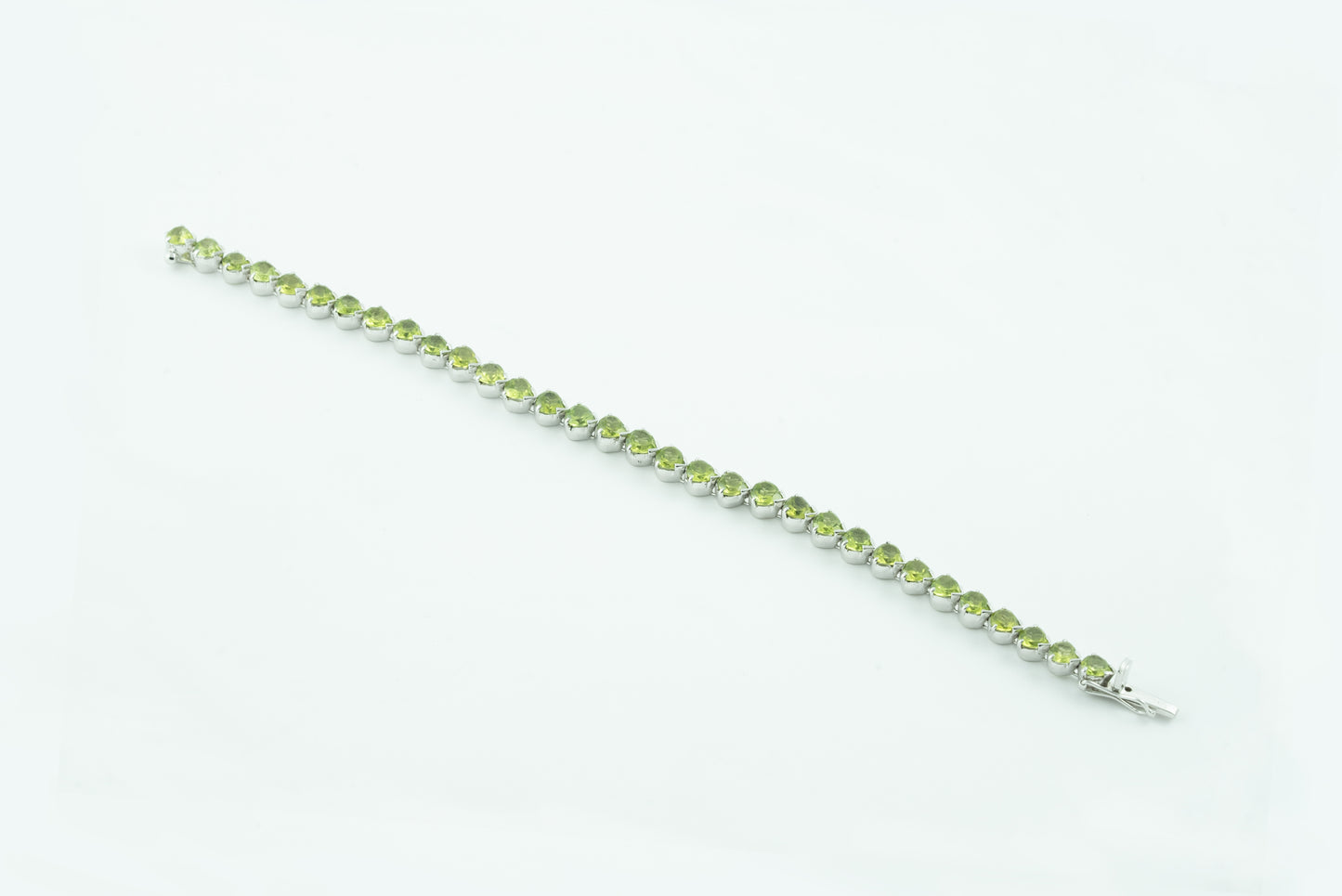 "Endless Garden" Silver Bracelet with Peridot