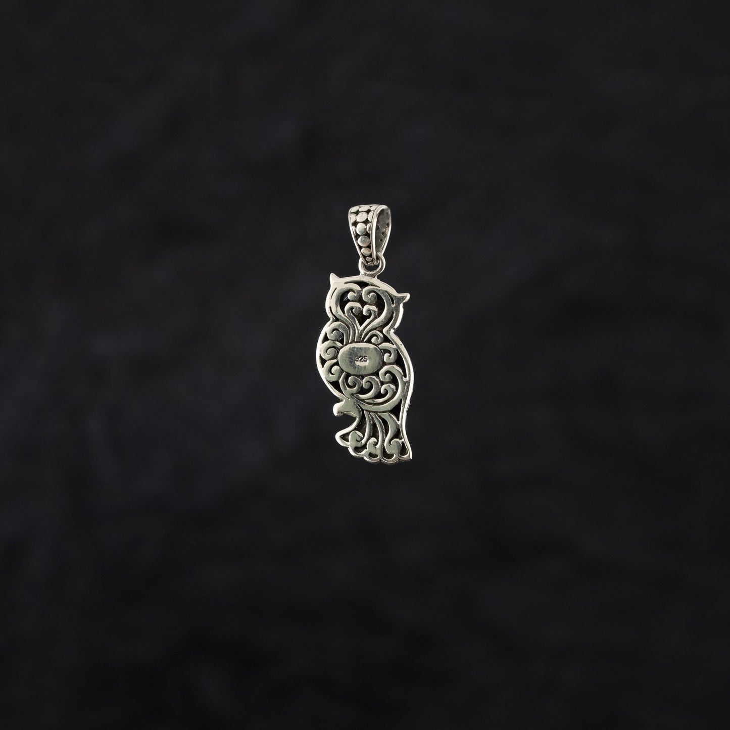 "Owl Gaze" Silver Pendant