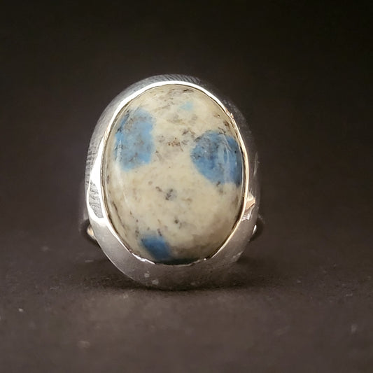 "Snowy Peaks" Silver Ring with K2