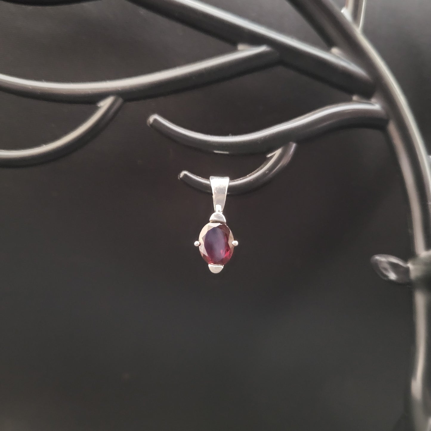 "Delicate Ruby" Silver Pendant made with Ruby