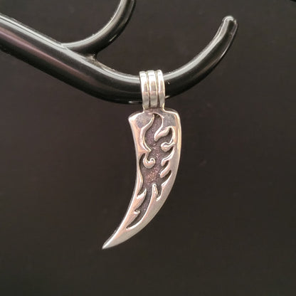 "Fiery Bite" Silver Pendant