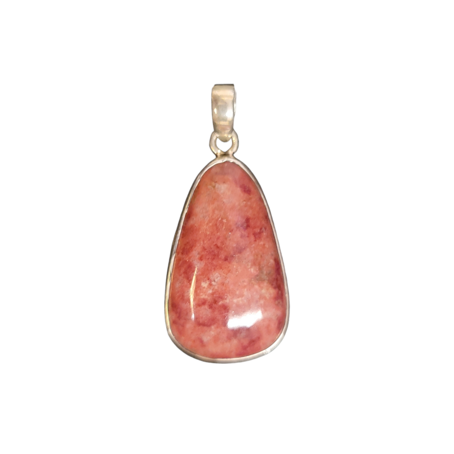 "Rosy Marvel" Silver Pendant with Rhodochrosite