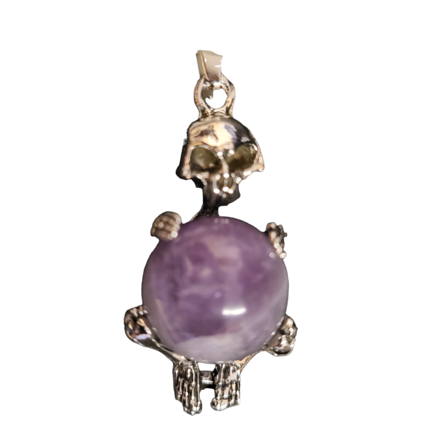 "Prosperous Insides" Silver Pendant with Amethyst