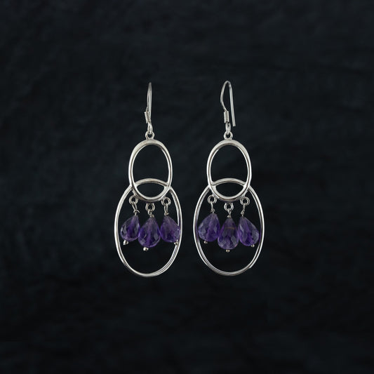 "Dangling Beauty" Earring with Amethyst