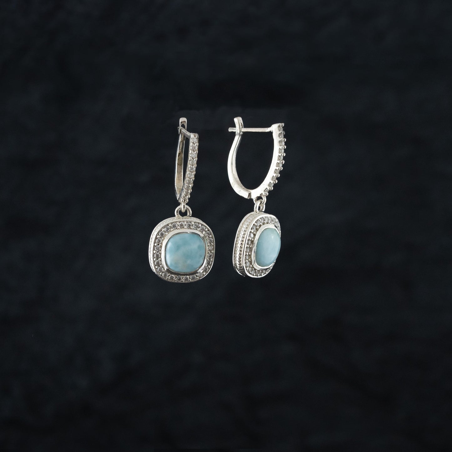 "Royal Essence" Earring with Larimar