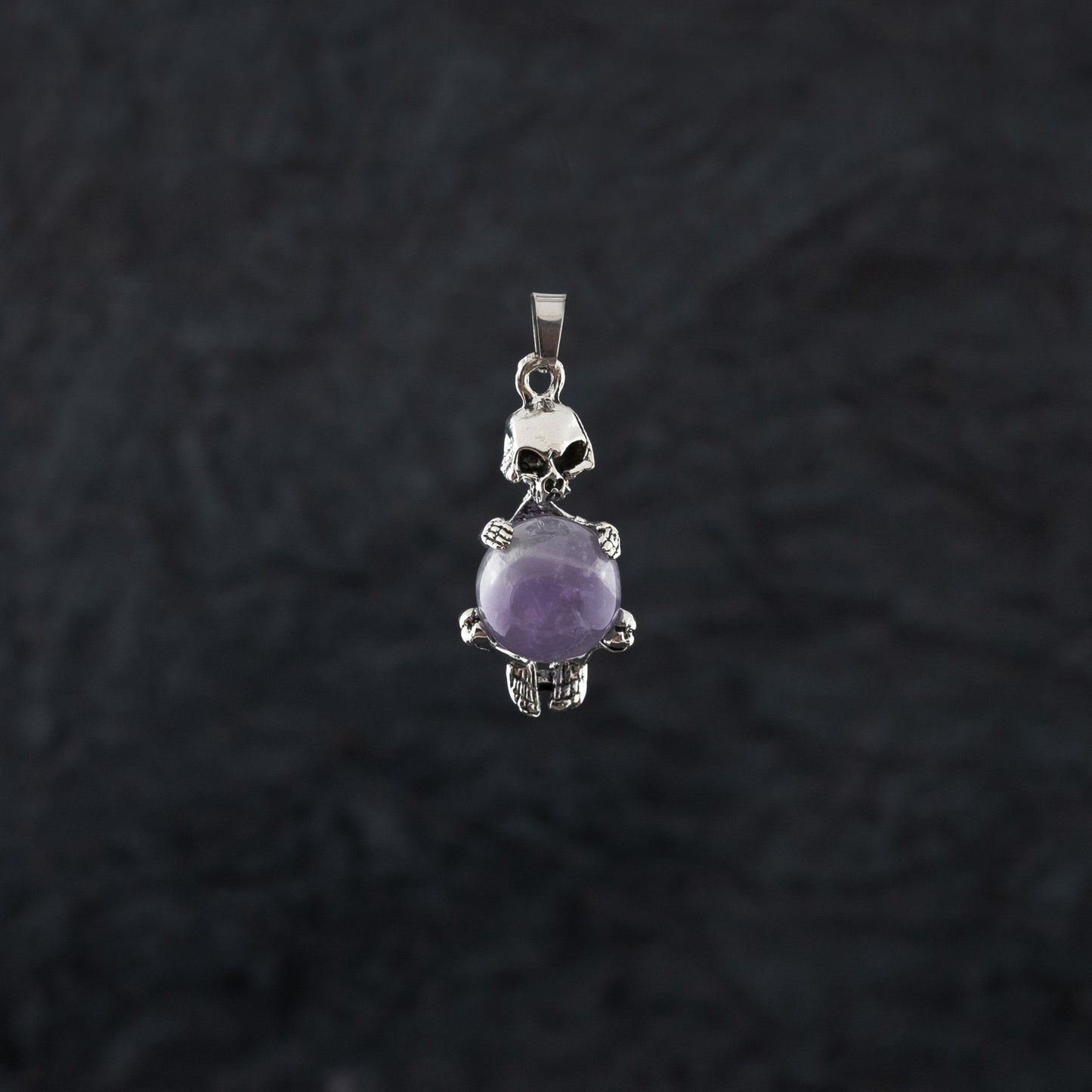 "Prosperous Insides" Silver Pendant with Amethyst