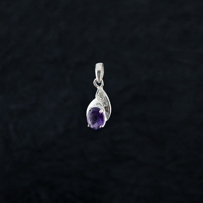 "Precious Amethyst" Silver Pendant with  Amethyst